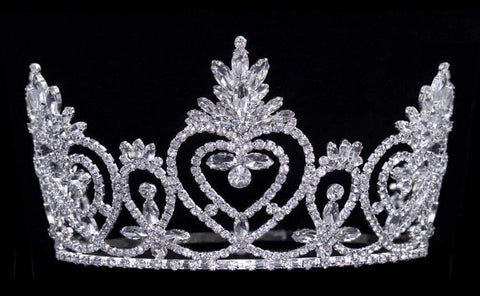 #16488 Pageant Praise - 4.5" Adjustable Crown Tiaras & Crowns up to 6" Rhinestone Jewelry Corporation