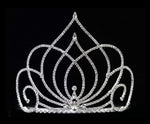 #16578 - Flourishing Spade Tiara with Combs - 5" Tiaras & Crowns up to 6" Rhinestone Jewelry Corporation