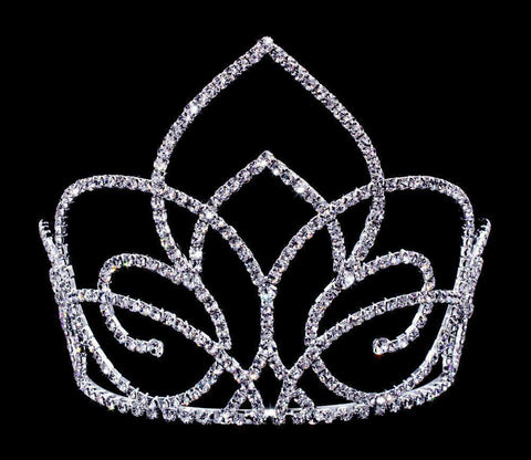 #16653 Butterfly Gate Tiara with Combs - 5" Tiaras & Crowns up to 6" Rhinestone Jewelry Corporation