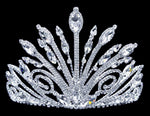#17091 - Peacock Tiara with Combs - 4" Tiaras & Crowns up to 6" Rhinestone Jewelry Corporation