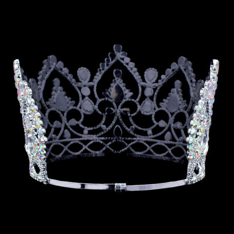 #17221-abs - AB Arch Crown - 6.75" (New and Improved Size) Tiaras & Crowns up to 6" Rhinestone Jewelry Corporation