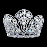 #17336- The  Pageant Martina Adjustable Crown -5.5" Tiaras & Crowns up to 6" Rhinestone Jewelry Corporation
