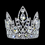 #17339 - Trident Princess Tiara with Combs - 5.25" Tiaras & Crowns up to 6" Rhinestone Jewelry Corporation