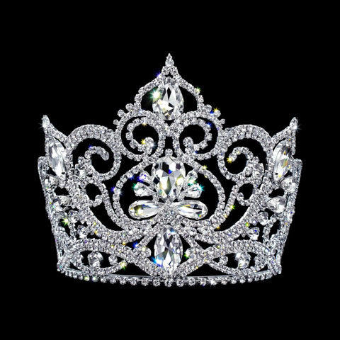 #17355 - Fairy Tale Princess Tiara with Combs - 5.5" (H) Tiaras & Crowns up to 6" Rhinestone Jewelry Corporation