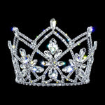 #17358 - Divine Trellis Tiara with Combs - 5" Tall Tiaras & Crowns up to 6" Rhinestone Jewelry Corporation