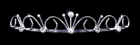 #14691 - Poseidon Princess Tiara Tiaras up to 1" Rhinestone Jewelry Corporation