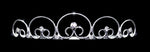 #15263 - Wire Snail Tiara - Silver Tiaras up to 1" Rhinestone Jewelry Corporation