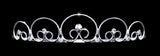 #15263 - Wire Snail Tiara - Silver Tiaras up to 1" Rhinestone Jewelry Corporation