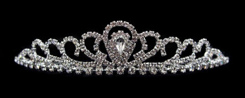 #16501 - Joining Wave Tiara with Combs - 1" Tiaras up to 1" Rhinestone Jewelry Corporation
