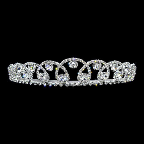 #12089 Skip Crystal Tiara Tiaras up to 1.25 " Rhinestone Jewelry Corporation