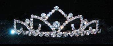 #16012 - Rising Lotus Tiara Tiaras up to 1.25 " Rhinestone Jewelry Corporation