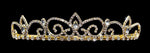 #16232G - Royal Regent Tiara with Combs - Gold Plated Tiaras up to 1.25 " Rhinestone Jewelry Corporation