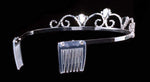 #16237 - Dainty Waves Tiara with Combs Tiaras up to 1.25 " Rhinestone Jewelry Corporation
