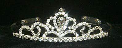 #12041 Perfect Pear Tiara Tiaras up to 1.5" Rhinestone Jewelry Corporation