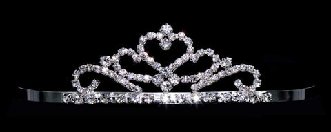 #14161 - Princess Heart Tiara Tiaras up to 1.5" Rhinestone Jewelry Corporation