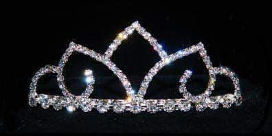 #16002 - Arabia Crystal Tiara with Combs Tiaras up to 1.5" Rhinestone Jewelry Corporation