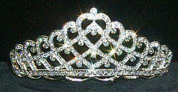 #11516 - Pave Crystal Tiara Tiaras up to 2" Rhinestone Jewelry Corporation