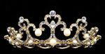 #11518 - Pave Crystal Tiara - Gold Plated (Limited Supply) Tiaras up to 2" Rhinestone Jewelry Corporation