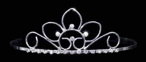 #14689 - Floral Sunrise Tiara Tiaras up to 2" Rhinestone Jewelry Corporation