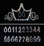 #15750 - All Years Celebration Tiara with Combs Tiaras up to 2" Rhinestone Jewelry Corporation
