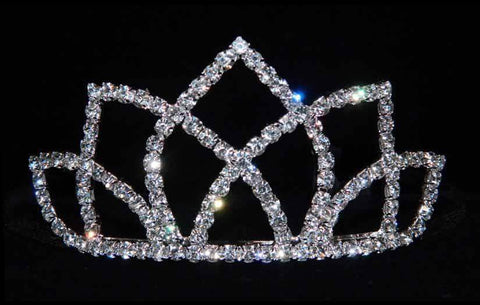#15816 - Neptune Princess Tiara Tiaras up to 2" Rhinestone Jewelry Corporation