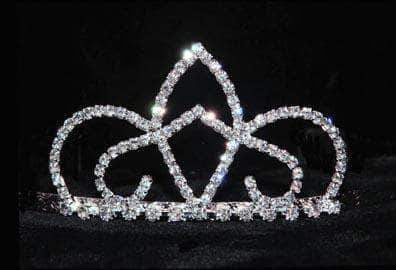 #16004 - Crystal Elegance Tiara Tiaras up to 2" Rhinestone Jewelry Corporation