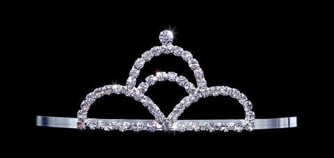 #16035 - Western Princess Tiara with Combs Tiaras up to 2" Rhinestone Jewelry Corporation