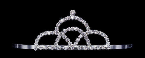 #16036 - Crystal Hills Tiara with Combs Tiaras up to 2" Rhinestone Jewelry Corporation