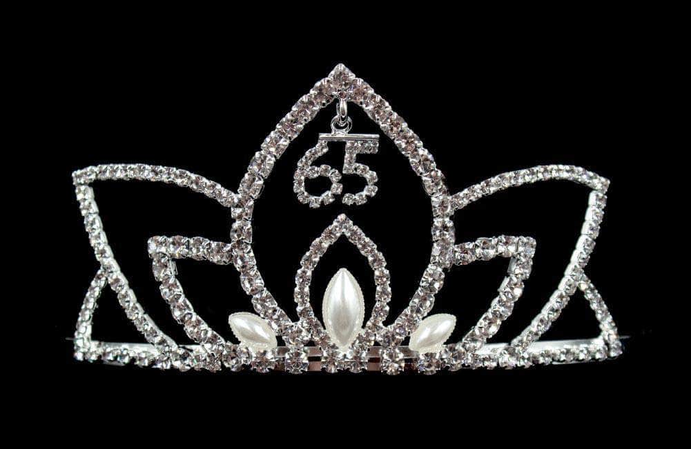 17147 - 65th Birthday or Anniversary Tiara with Combs