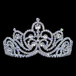 #13118 Full and Elegant Burst Tiara Tiaras up to 3" Rhinestone Jewelry Corporation