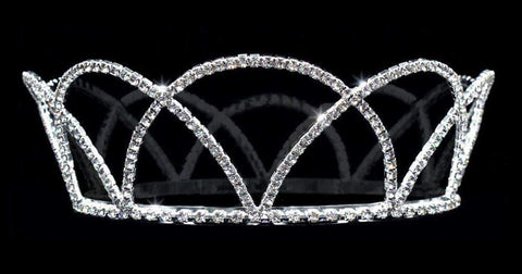 #13370 Elizabethian Crown Tiaras up to 3" Rhinestone Jewelry Corporation