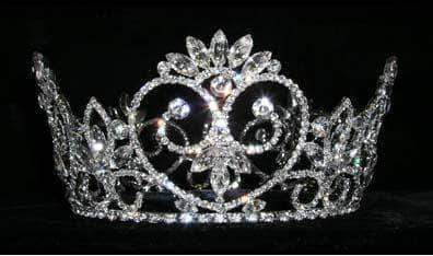 #13538 - Lover's Sunrise Crown Tiaras up to 3" Rhinestone Jewelry Corporation