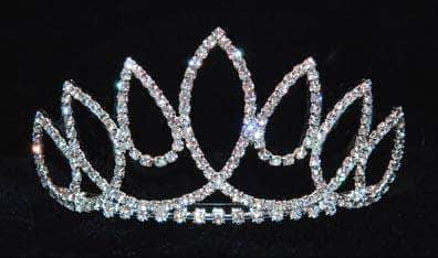 #15815 - Himalayan Princess Tiara with Combs Tiaras up to 3" Rhinestone Jewelry Corporation