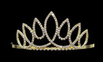 #15815G - Himalayan Princess Tiara with Combs - Gold Tiaras up to 3" Rhinestone Jewelry Corporation
