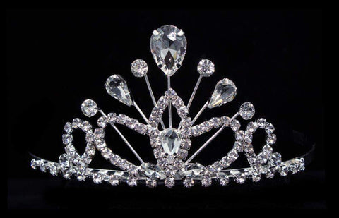 #16260xs- Maus Tiara 2.25" - Crystal Tiaras up to 3" Rhinestone Jewelry Corporation