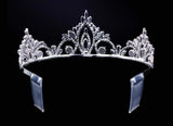 #16445 - Pageant Prime Tiara with Combs - 2.5" Tiaras up to 3" Rhinestone Jewelry Corporation