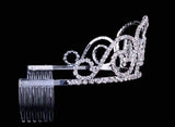 #16446 - Queen's Tiara with combs - 2.5" Tiaras up to 3" Rhinestone Jewelry Corporation