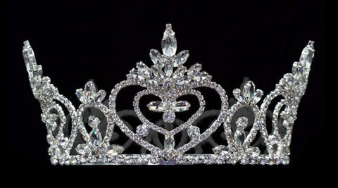 #16493 - Pageant Praise Crown - 3" Tiaras up to 3" Rhinestone Jewelry Corporation