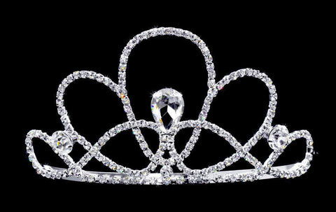 #16741 Seashell Tiara with Combs - 2.5" (Limited Supply) Tiaras up to 3" Rhinestone Jewelry Corporation
