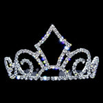 #16744 - Regal Flourish Tiara with Combs - 2.75" Tiaras up to 3" Rhinestone Jewelry Corporation