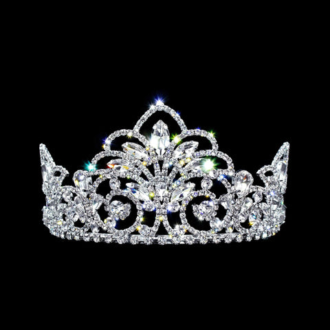 #17327 - Island Princess Tiara with Combs - 3" Tiaras up to 3" Rhinestone Jewelry Corporation