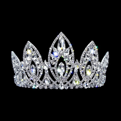 #17349 - The Magnificent Marquis with Combs - 3" Tiaras up to 3" Rhinestone Jewelry Corporation
