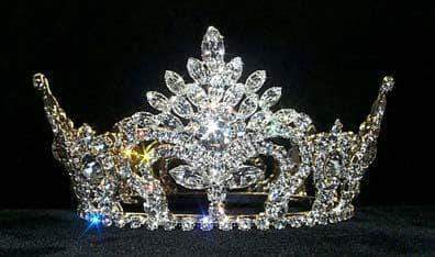 #8680 Pageant Prize Small Crown Tiaras up to 3" Rhinestone Jewelry Corporation