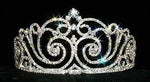 #12736 - Diamond Top Swirl Tiara Tiaras up to 4" Rhinestone Jewelry Corporation