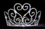 #13371 - Sweetheart Crown Tiaras up to 4" Rhinestone Jewelry Corporation