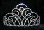 #13566 Concierto Swirl Small Tiara Tiaras up to 4" Rhinestone Jewelry Corporation
