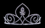 #14085 Pointed Navette Tiara with Combs - 3.25" Tiaras up to 4" Rhinestone Jewelry Corporation