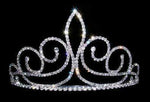 #14097 - Fleur de Swirl Tiara Tiaras up to 4" Rhinestone Jewelry Corporation
