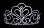 #16037 Sky Princess Tiara with Combs - 3.25" Tiaras up to 4" Rhinestone Jewelry Corporation