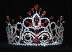 #16107 - Maus Spray Crown - Light Siam - 4" Tiaras up to 4" Rhinestone Jewelry Corporation